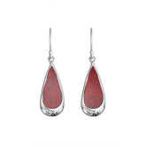 AE-6254-CR Sterling Silver Earring With Coral Jewelry Bali Designs Inc